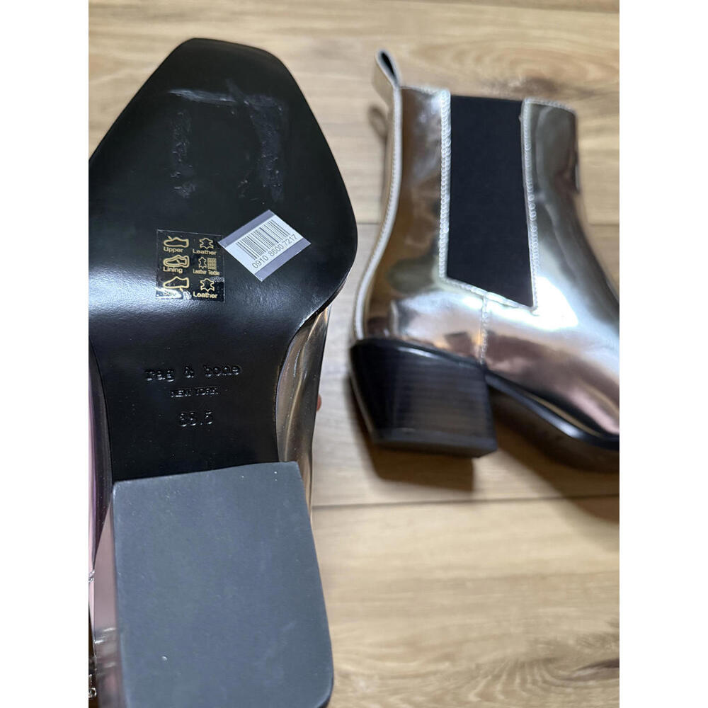 NEW! rag & bone Joni Chelsea Bootie in Silver Size 8.5 - Picture 5 of 6